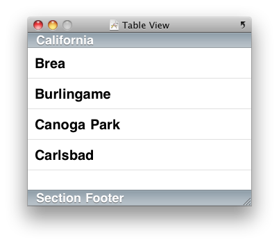 Table View in Interface Builder
