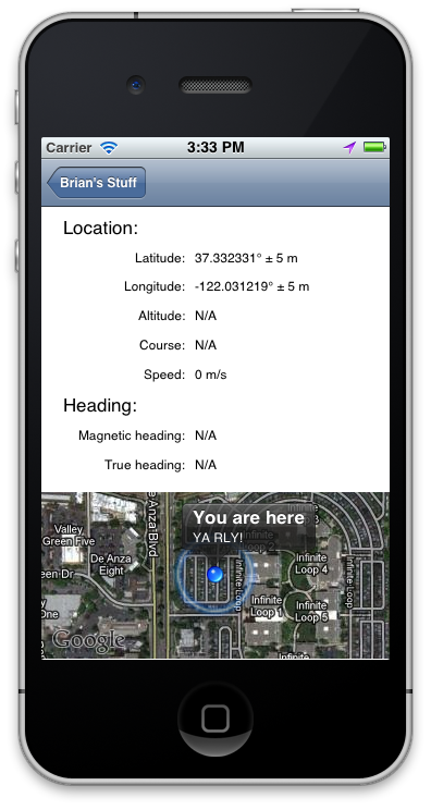 GPS functionality in iPhone Simulator