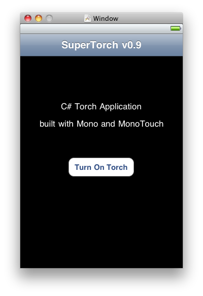 The torch screen in Interface Builder