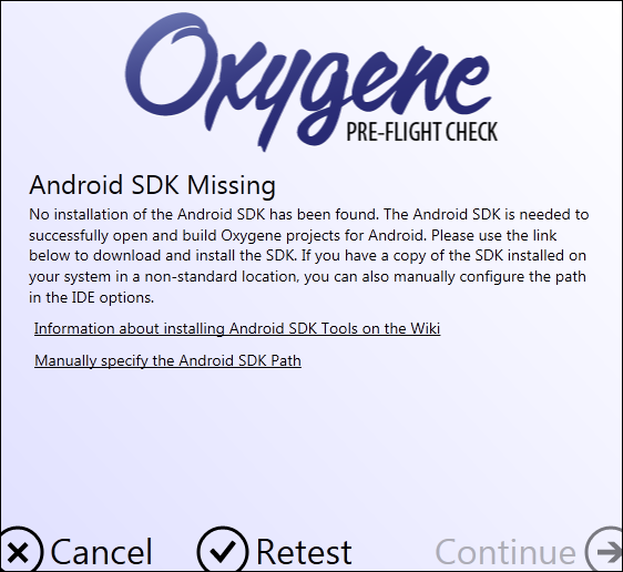 Oxygene for Java pre-flight check